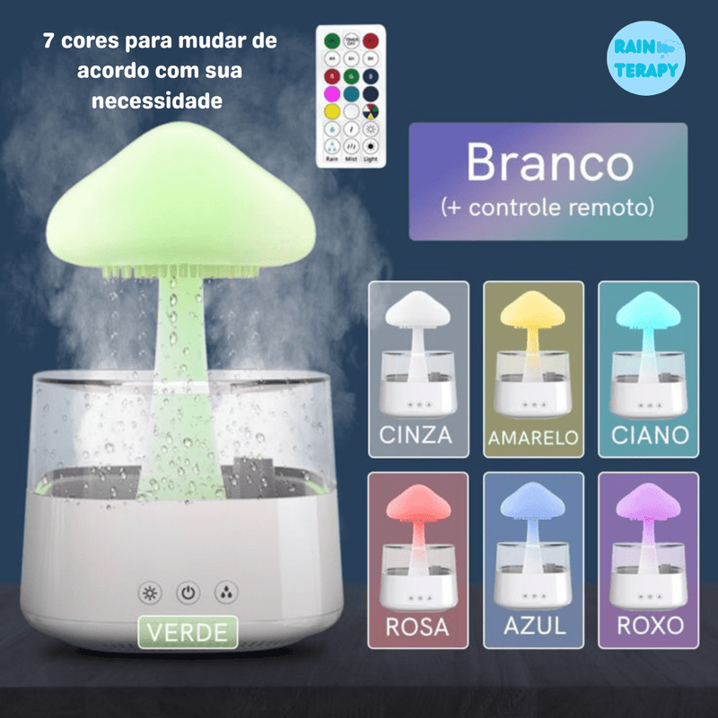 Umidificador e aromatizante "Rain Terapy"