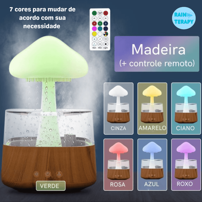 Umidificador e aromatizante "Rain Terapy"