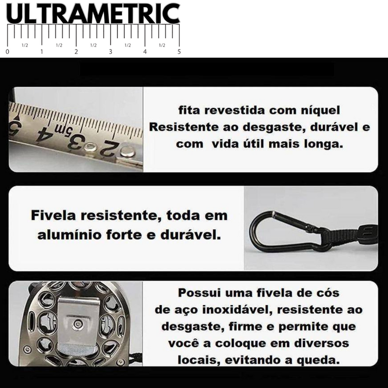 Trena "ULTRAMETRIC" de Aço Inoxidável Ultra Resistente