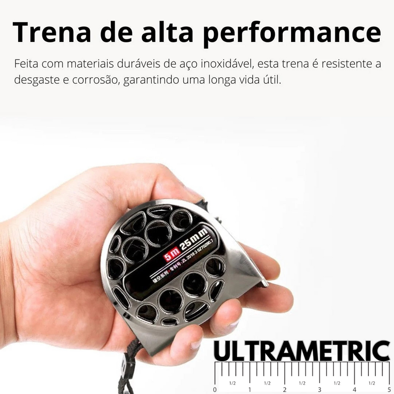 Trena "ULTRAMETRIC" de Aço Inoxidável Ultra Resistente