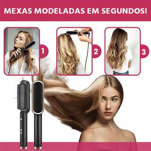 Escova Alisadora de Cabelos Bivolt 5 em 1 "Basic-Hair"