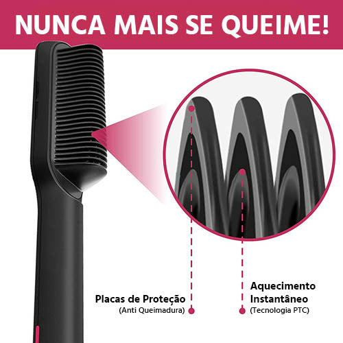 Escova Alisadora de Cabelos Bivolt 5 em 1 "Basic-Hair"